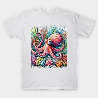 Rhythmic Octopus Jamming on Drums T-Shirt